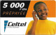 Burkina Faso - Celtel - Young Boy At The Phone, Exp.31.12.2003, GSM Refill 5.000FCFA, Used - Burkina Faso