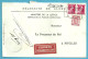 423+528 Op Brief NECESSITE DE CLORE / MINISTERE Naar "Procureur Du Roi" Per EXPRES Met Telegraafstempel BRAINE-L'ALLEUD - 1936-1957 Open Kraag