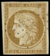 O FRANCE - Poste - 1, Obl. Petits Chiffres, Signé Brun: 10c. Bistre-jaune - 1849-1850 Ceres