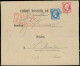 LET FRANCE - Poste - 22 Et 24 Obl étoile Sur Enveloppe "chargé" Descriptif Au Recto 23/8/66 - 1849-1876: Période Classique