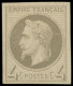 * FRANCE - Poste - 27Be, Non Dentelé, Impression Fine De Rothschild, Signé Calves: 4c. Gris - 1863-1870 Napoléon III Lauré