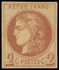 * FRANCE - Poste - 40Ad, Report 1, Impression Fine De Tours, Signé Et Certificat Calves: 2c. Brun-rouge - 1870 Bordeaux Printing