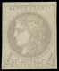 * FRANCE - Poste - 41A, Report 1, Belles Marges, Signé Brun Et Roumet: 4c. Gris - 1870 Bordeaux Printing