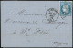 LET FRANCE - Poste - 60A, Type I, Grande Cassure (case 150), Obl GC Sur Lettre, Cad T Limoges 13/5/71: 25c. Bleu - 1849-1876: Période Classique