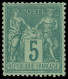 ** FRANCE - Poste - 75, Type II, Bon Centrage: 5c. Vert - 1876-1898 Sage (Type II)