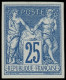 (*) FRANCE - Poste - 79a, Non Dentelé, Granet: 25c. Bleu - 1876-1898 Sage (Type II)