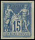 * FRANCE - Poste - 90d, Non Dentelé, Granet: 15c. Bleu - 1876-1898 Sage (Type II)