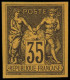 * FRANCE - Poste - 93d, Non Dentelé, Granet: 35c. Violet Sur Orange - 1876-1898 Sage (Type II)