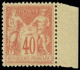 ** FRANCE - Poste - 94, Type II, Signé Scheller, Très Bon Centrage, Bdf: 40c. Orange - 1876-1898 Sage (Type II)