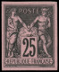 (*) FRANCE - Poste - 97c, Non Dentelé, Granet: 25c. Noir Sur Rose - 1876-1898 Sage (Type II)