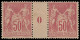 * FRANCE - Poste - 104, Paire Millésime "0": 50c. Rose - 1898-1900 Sage (Type III)