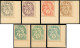 (*) FRANCE - Poste - 107/11 + 111b/c, 7 Valeurs, Tirage Sur Bristol Avec Dentelure Figurée, Cdf: Type Blanc (Spink) - Unused Stamps