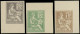 (*) FRANCE - Poste - 117, 3 Essais De Couleur, Cdf: 15c. Mouchon (Spink) - Neufs