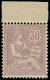 ** FRANCE - Poste - 128, Très Bon Centrage: 30c. Mouchon Violet - Unused Stamps