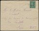 LET FRANCE - Poste - 130, Sur Enveloppe, Griffe De Fortune Noire 1 Ligne "LOOS" (1918) - 1877-1920: Période Semi Moderne