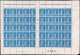 ** FRANCE - Poste - 140, Feuille De 50, Millésime "0", Impression Recto-verso: 25c. Semeuse Bleu - Unused Stamps