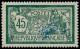 * FRANCE - Poste - 143c, Centre Très Déplacé à Droite, Signé Brun: 45c. Merson Vert Et Bleu - Unused Stamps