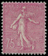 * FRANCE - Poste - 202a, Type II, Très Frais: 75c. Semeuse Lignée Rose - Neufs