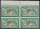 ** FRANCE - Poste - 207, Bloc De 4, Bdf (2 Ex. *): 10f. Merson Vert - Ungebraucht