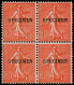 ** FRANCE - Cours D'Instruction - 203-CI 1, Bloc De 4 "spécimen": 80c. Semeuse Lignée - Instructional Courses