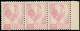 ** ALGERIE - Poste - 218, Bande De 3, Impression Recto-verso: 40c. Rose-carmin - Neufs