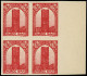 ** MAROC - Poste - 213b, Bloc De 4 Non Dentelé, Double Impression: 1.50f. Tour Hassan Rouge - Other & Unclassified