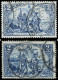 O ALLEMAGNE EMPIRE - Poste - 77/78, 2 Légendes: 2m. Bleu - Oblitérés