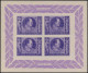 ** ALLEMAGNE FAUX DE PROPAGANDE - Poste - Feuillet De 4 Timbres (non Répertorié), Non Dentelé: 54+96pf. Violet Goering - Ocupación 1938 – 45