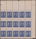 ** AUSTRALIE - Poste - (1937), Essai Chambon ACSC 145 PP(1)B, Bloc De 15, Cdf, (un Ex. Légère Tache): 1/- Bleu "Lyre Bir - Other & Unclassified