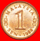 * MOON AND STAR ERROR (1967-1988): MALAYSIA  1 SEN 1988 UNC MINT LUSTRE! · LOW START ·  NO RESERVE! - Malaysie