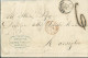 ITALIE  MARQUE GENOVA ( GENES ) POUR MARSEILLE ( BOUCHES DU RHONE ) + CACHET ROUGE D' ENTREE DE 1861   LETTRE COVER - Sin Clasificación