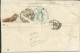 ITALIE  MARQUE GENOVA ( GENES ) POUR MARSEILLE ( BOUCHES DU RHONE ) + CACHET ROUGE D' ENTREE DE 1861   LETTRE COVER - Non Classés