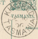 AUSTRALIA TAS - SCARCE KINDRED DEPARTURE CDS CANCELLING FRANKED PC (VIEW OF LAUNCESTON) TO FRANCE - 1905 - Lettres & Documents