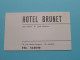 Hotel BRUNET > SAUMUR ( Zie / Voir SCAN ) La FRANCE ! - Visiting Cards