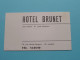 Hotel BRUNET > SAUMUR ( Zie / Voir SCAN ) La FRANCE ! - Visitekaartjes