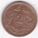 Suisse 2 Rappen 1929 B , En Bronze , KM# 4 - 2 Rappen