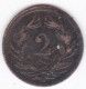 Suisse 2 Rappen 1851 A Paris , En Bronze , KM# 4 - 2 Centimes / Rappen