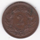 Suisse 2 Rappen 1866 B , En Bronze , KM# 4 - 2 Centimes / Rappen