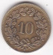 Suisse. 10 Rappen 1918 B. En Laiton, KM# 27a - 10 Rappen