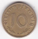 10 Reichspfennig 1938 F STUTGART . Bronze-aluminium - 10 Reichspfennig