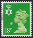 GREAT BRITAIN Northern Ireland 1991 QEII 18p Bright Green Machin SGNI49 FU - Irlanda Del Norte