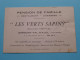 Pension De Famille " LES VERTS SAPINS " ( Mme COUVAL ) à GIRMONT-Val-D'AJOL (Vosges) > ( Zie / Voir SCAN ) La FRANCE ! - Visiting Cards