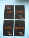 7675 Lot De 4 Télécartes  MOBICARTE RECHARGE 70 ORANGE  UN DEUX TROIS QUATRE  ( 2 Scans)  Carte Téléphonique - Cellphone Cards (refills)