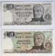 ARGENTINA - 50 PESOS (1976-78) P 301, 50 PESOS (1983-75) P 314  UNC - BANKNOTES - PAPER MONEY - CARTAMONETA - - Argentinien