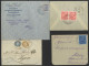 LEVANT 1864 Entire From Udine To Lyon Franked 10s Blue & 15s Brown, 1908-13 Three Covers With Various Frankings, All Tie - Other & Unclassified