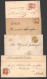 1872-74 Internal EL's With 2k Yellow Or Orange & 5k Rose (litho) Or Red Orange Shades. (4) - Andere & Zonder Classificatie