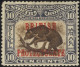 1901-05 10c Sun Bear Showing The Overprint Of SG.105 Variety, M (hinge Remnant), SG.134e, Cat. £375 (1) - Autres & Non Classés