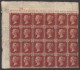 1864-79 Penny Red Pl.157 AA-DE Block Of 24 From The Upper Left Corner Of The Sheet With Plate Number '184' And Part Marg - Sonstige & Ohne Zuordnung