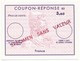 2 Coupons-Réponse Et Coupon-Réponse International Surchargés "Spécimen Sans Valeur" - Coupons-réponse