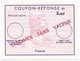 Coupon-Réponse (E) 3,60 Surchargé  "Spécimen Sans Valeur" En Rouge - Antwortscheine
